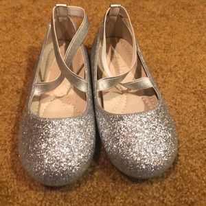 Ballet flats sliver glitter sparkly toddler 10